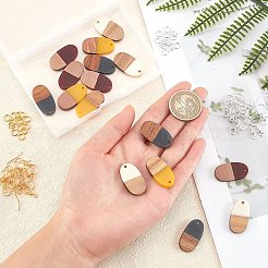 DIY-Sets zur Herstellung baumelnder Ohrringe aus Walnussholz&nbsp;DIY-OC0006-83