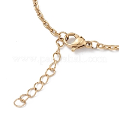 Bracelet chaîne en acier inoxydable 304 avec placage ionique (IP) pour hommes et femmes&nbsp;STAS-B039-04G