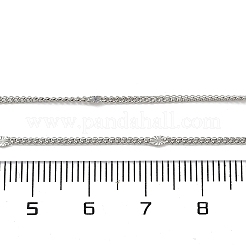 2 mm Panzerkettenhalsketten aus Messing mit Zahnstangenbeschichtung für Damen und Herren&nbsp;MAK-L044-24P