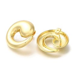 Boucles d'oreilles à tige en laiton avec gros conque et escargot&nbsp;EJEW-L097-09G
