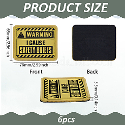 6 Stück computergesteuertes Polyester-Sticktuch zum Aufnähen&nbsp;DIY-FG0007-14