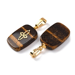 Natürlichen Tigerauge Anhänger&nbsp;G-G461-07G-05