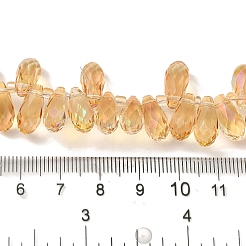 Chapelets de perles en verre transparent électrolytique&nbsp;EGLA-B006-01A-FA01