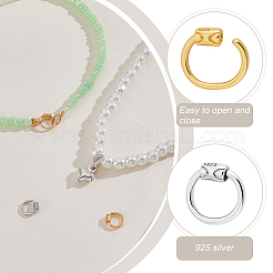 4 moschettone di sicurezza in argento sterling bicolore&nbsp;STER-GA0001-35A