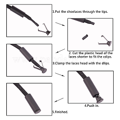 Legierungs-Aglets für Schnürsenkel&nbsp;PALLOY-PH0013-40-WH