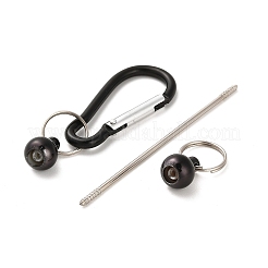 5 Stück 5 Farben Aluminium Kletterkarabiner&nbsp;AJEW-YW0001-21