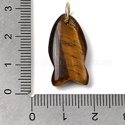 Pendentifs en œil de tigre naturel&nbsp;G-A297-01G-10