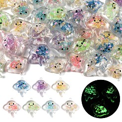 10pcs pendentifs lumineux en résine transparente&nbsp;RESI-YW0004-44G