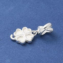 925 europäischer Anhänger mit Kleeblatt-Motiv aus Sterlingsilber&nbsp;STER-H115-09S