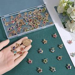 80 Stück 8 Farben Strass-Anhänger&nbsp;IFIN-SC0001-68