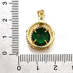 Pendentifs avec zircon cubiques à micro-pavés en laiton&nbsp;KK-K401-31G
