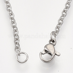 Collares colgantes de acero inoxidable 201 que no se deslustran&nbsp;NJEW-T009-JN097-1-40