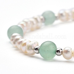 Bracciali di perline Amazonite naturale&nbsp;BJEW-JB05313-02