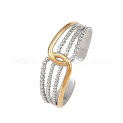 Doppelfarbige Manschettenringe aus Edelstahl 304&nbsp;RJEW-S635-01GP-07