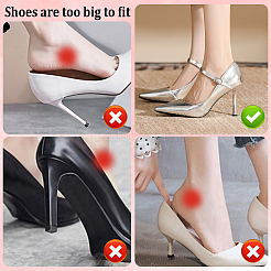 6 paire de sangles de chaussures réglables et détachables en similicuir bicolore pour talons hauts&nbsp;AJEW-CL0002-07
