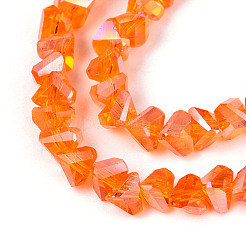 Chapelets de perles en verre transparent électrolytique&nbsp;LS-GLAA-N021-4mm-09