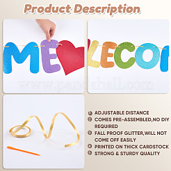Carta bentornato banner materia&nbsp;DIY-WH20001-89A