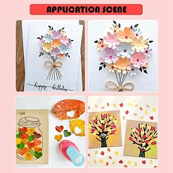 Zufällige einfarbige oder zufällig gemischte Mini-Kunststoff-Bastelpapier-Stanzsets für Scrapbooking und Papierhandwerk&nbsp;AJEW-L051-15
