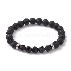 2 pièce de bracelets extensibles en perles de pierre mélangée naturelle&nbsp;BJEW-JB09773