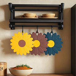2 Stück Silikon-Topflappen in 2 Blumen-Stilen&nbsp;AJEW-GF0011-17B