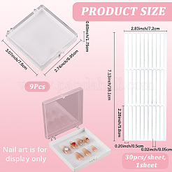 9 Aufbewahrungsbox aus Kunststoff für künstliche Nagelspitzen&nbsp;CON-SP0001-15B