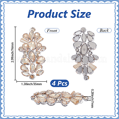4 pièce de patchs en verre pour vêtements&nbsp;PATC-CY0001-48B