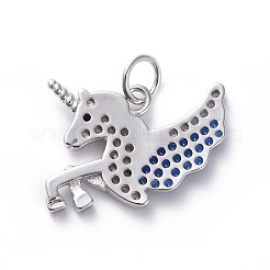 Pendentifs avec zircon cubiques à micro-pavés en laiton&nbsp;ZIRC-G160-29P