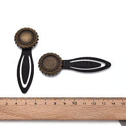 Fassungen für Lesezeichen-Cabochons aus Legierung und Eisen&nbsp;PALLOY-N184-06AB