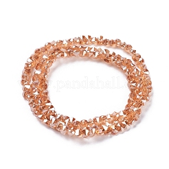 Chapelets de perles en verre électroplaqué&nbsp;EGLA-L021-PL01