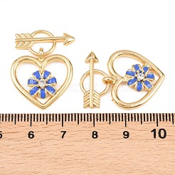 Pendenti in zirconi cubici trasparenti in micro pavè di ottone&nbsp;KK-H262-01B-G