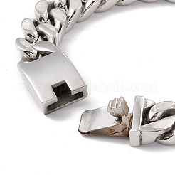 Bracciale con catene a maglie in acciaio inossidabile 304 anti-ossidazione per donna&nbsp;BJEW-E107-10P