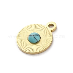 Pendenti in turchese sintetico placcato oro 14k&nbsp;STAS-R005-05G-01