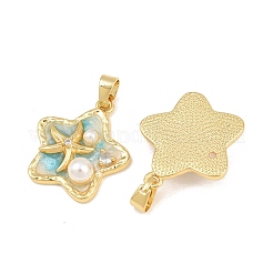 Pendentifs d'émail en laiton &nbsp;KK-CBAEBFB-10G-02
