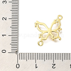 Breloques de connecteur en zircone cubique transparente pavée de laiton&nbsp;KK-K388-70G