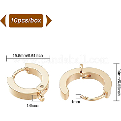10 pièce de boucles d'oreilles créoles en acier inoxydable 201&nbsp;STAS-BC0002-45