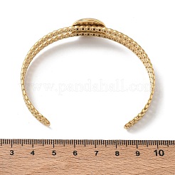 Bracelet jonc ouvert en acier inoxydable 304 émaillé&nbsp;BJEW-JB14486-01
