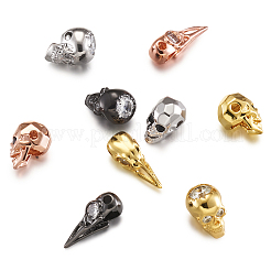 Perles de zircone cubique en laiton micro pavé halloween&nbsp;ZIRC-TA0001-05
