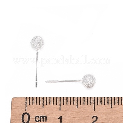 925 Kugelohrstecker aus strukturiertem Sterlingsilber&nbsp;X-EJEW-L202-004A