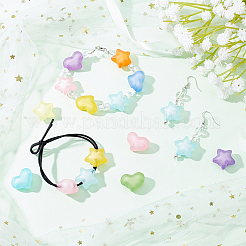 200 Stück 2 Stile mattierte und transparente Acrylperlen&nbsp;FACR-PH0001-03