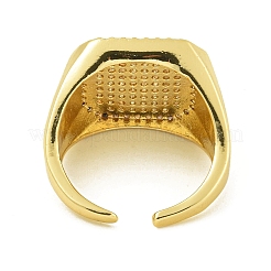 Offene Manschettenringe aus Messing mit Zirkonia&nbsp;RJEW-U011-06A-G