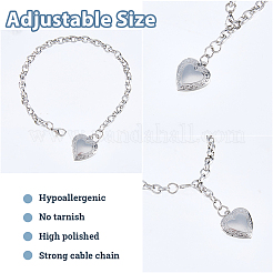 4 bracelet en acier inoxydable 304&nbsp;BJEW-HS00016