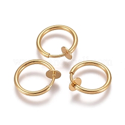 Boucles d'oreilles à clip en acier inoxydable 304&nbsp;STAS-M274-026G