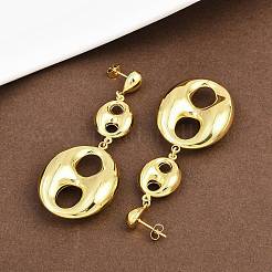 Boucles d'oreilles pendantes en acier inoxydable 304&nbsp;EJEW-P325-04E-G