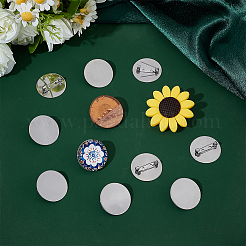 40 Stück Broschen-Cabochon-Fassungen aus Edelstahl 304&nbsp;STAS-UN0063-68B-P