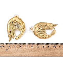Orecchini del rhinestone della lega&nbsp;EJEW-R021-08G