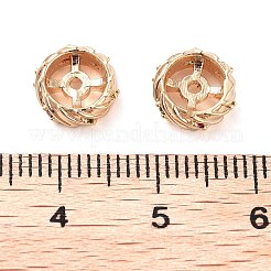 Messing Micro Pave klare Zirkonia Perlen&nbsp;KK-U028-22G