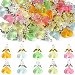 40 Stück 10 Farben Acrylglas Anhänger&nbsp;PALLOY-FS00018