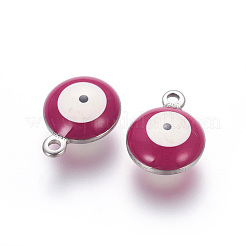 304 Edelstahl-Emaille-Anhänger&nbsp;STAS-O123-B-07P