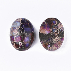 Ligne regalite d'or synthétique / jaspe impérial / cabochons de jaspe de sédiments marins&nbsp;G-S329-079C