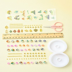 Kit fai da te per realizzare braccialetti con perline in vetro soffiato&nbsp;DIY-FZC0001-01D